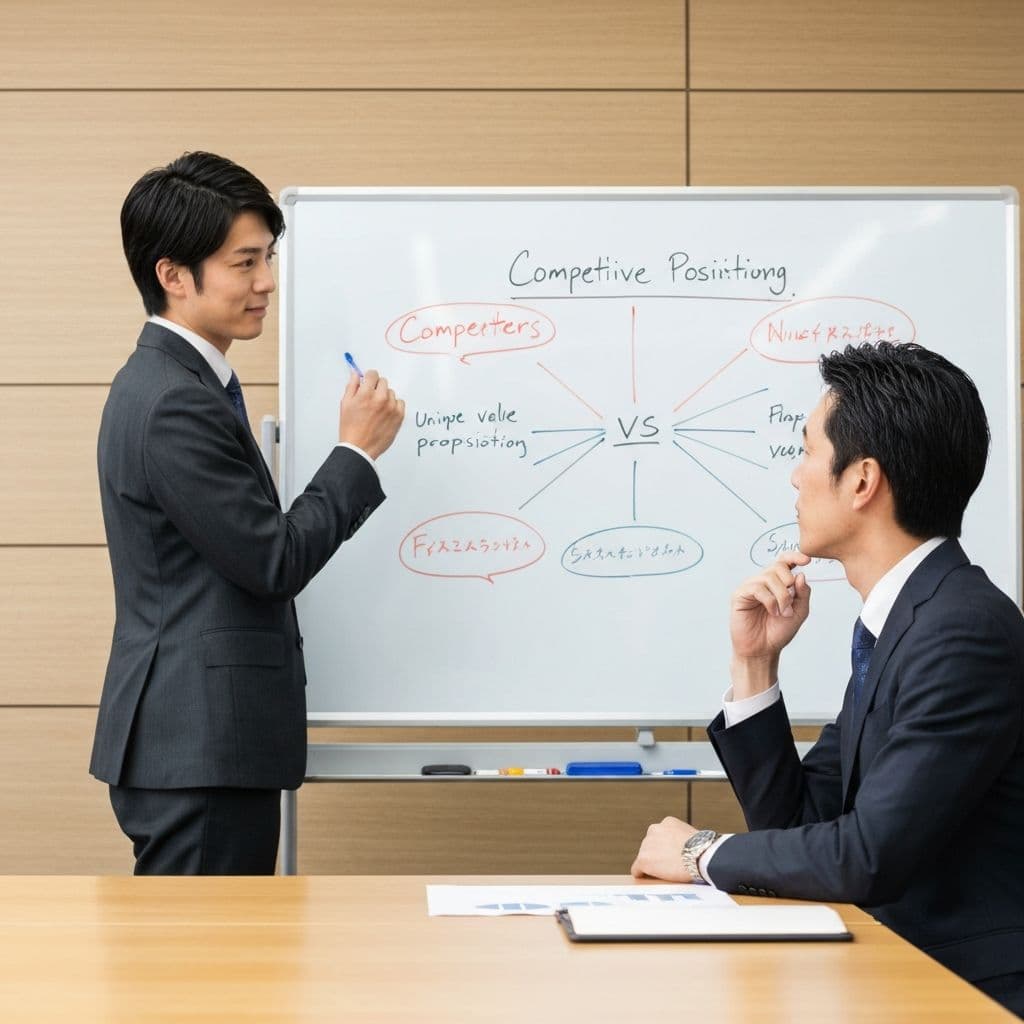 競合分析を説明する様子