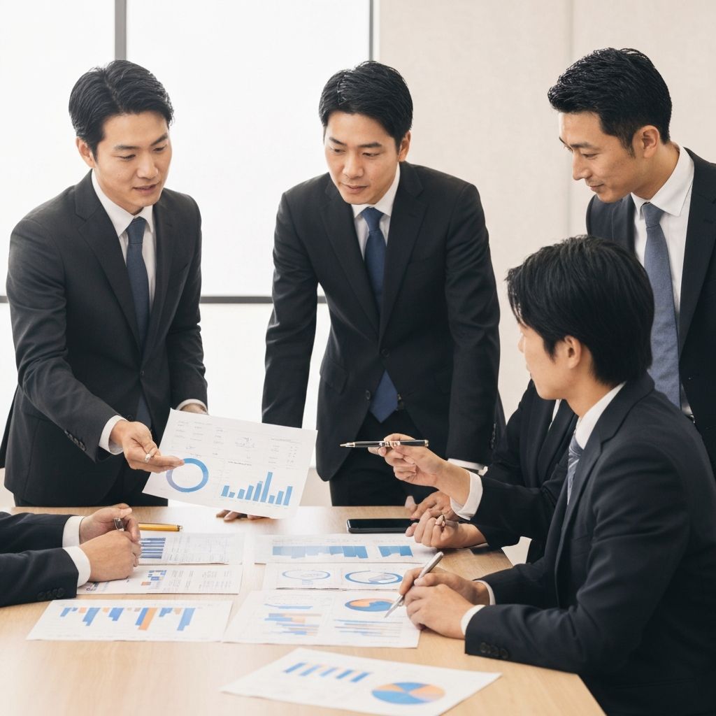 投資計画を議論するビジネスチーム